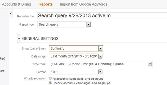 Search Query Report